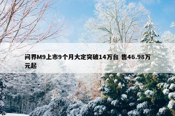 问界M9上市9个月大定突破14万台 售46.98万元起