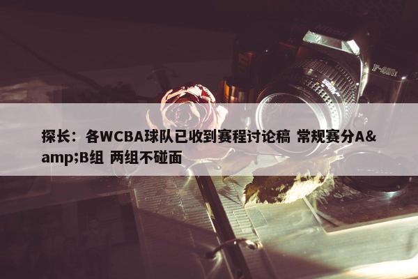 探长：各WCBA球队已收到赛程讨论稿 常规赛分A&B组 两组不碰面