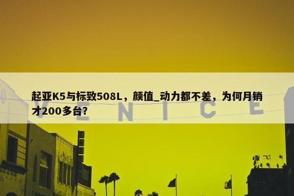 起亚K5与标致508L，颜值_动力都不差，为何月销才200多台？