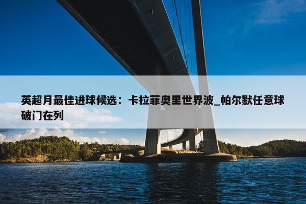 英超月最佳进球候选：卡拉菲奥里世界波_帕尔默任意球破门在列