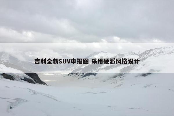 吉利全新SUV申报图 采用硬派风格设计