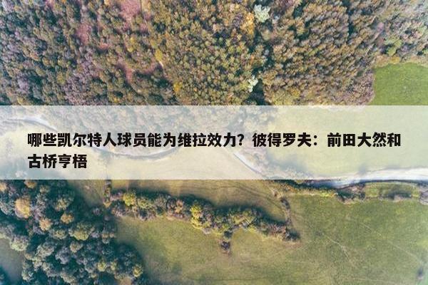 哪些凯尔特人球员能为维拉效力？彼得罗夫：前田大然和古桥亨梧