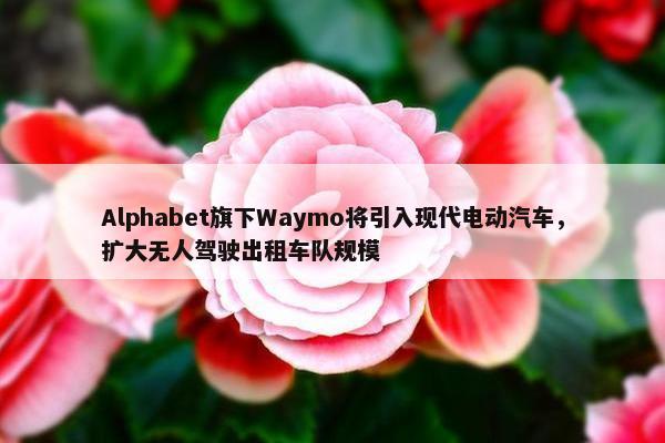 Alphabet旗下Waymo将引入现代电动汽车，扩大无人驾驶出租车队规模