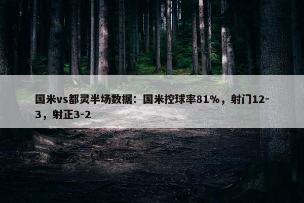 国米vs都灵半场数据：国米控球率81%，射门12-3，射正3-2