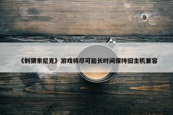 《刺猬索尼克》游戏将尽可能长时间保持旧主机兼容