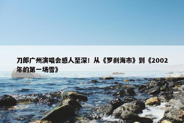 刀郎广州演唱会感人至深！从《罗刹海市》到《2002年的第一场雪》