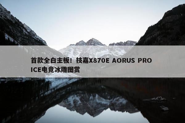 首款全白主板！技嘉X870E AORUS PRO ICE电竞冰雕图赏