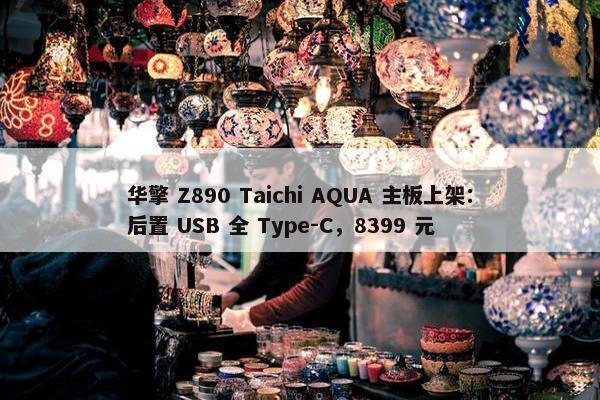 华擎 Z890 Taichi AQUA 主板上架：后置 USB 全 Type-C，8399 元