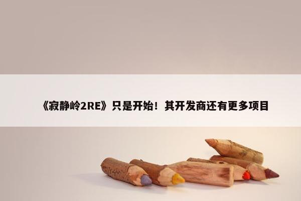 《寂静岭2RE》只是开始！其开发商还有更多项目