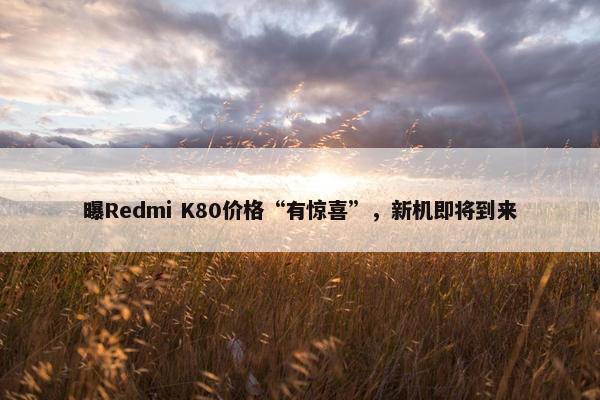 曝Redmi K80价格“有惊喜”，新机即将到来