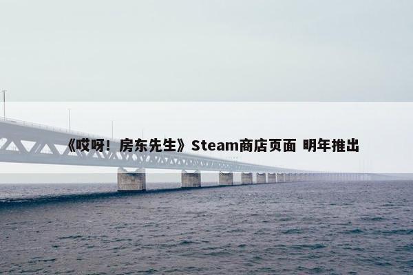 《哎呀！房东先生》Steam商店页面 明年推出