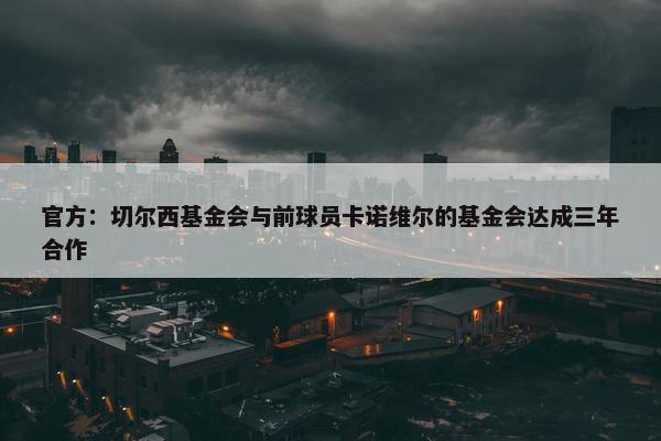 官方：切尔西基金会与前球员卡诺维尔的基金会达成三年合作