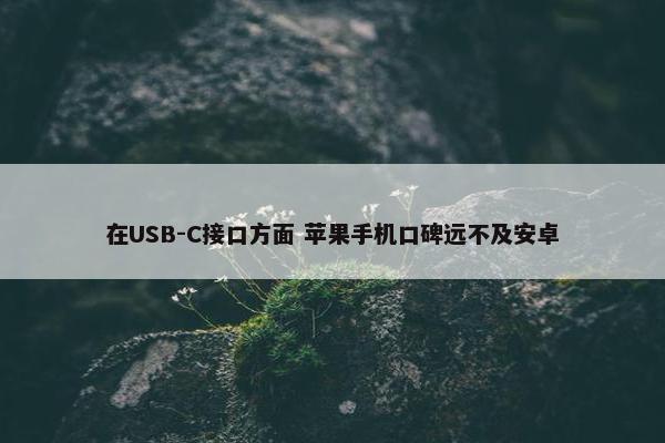 在USB-C接口方面 苹果手机口碑远不及安卓