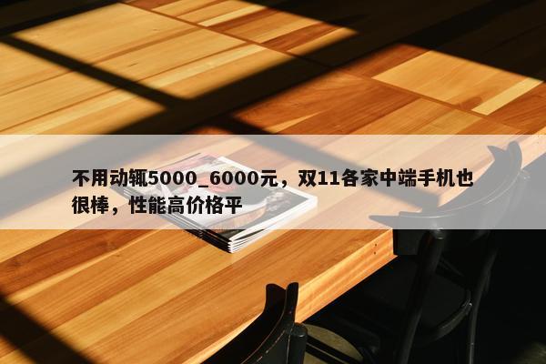 不用动辄5000_6000元，双11各家中端手机也很棒，性能高价格平