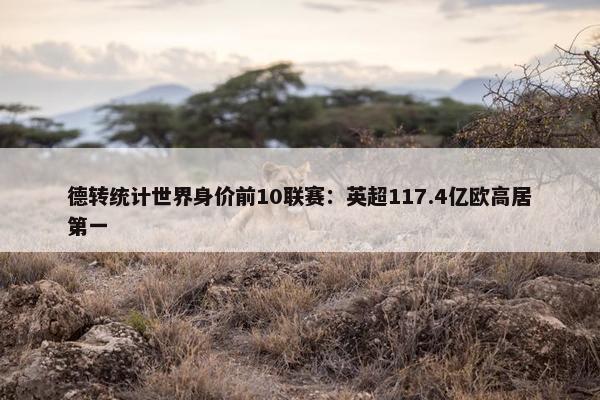 德转统计世界身价前10联赛：英超117.4亿欧高居第一