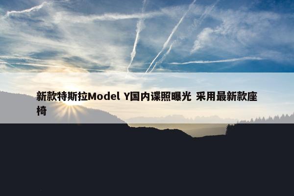 新款特斯拉Model Y国内谍照曝光 采用最新款座椅