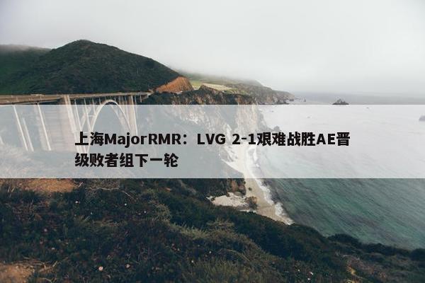 上海MajorRMR：LVG 2-1艰难战胜AE晋级败者组下一轮