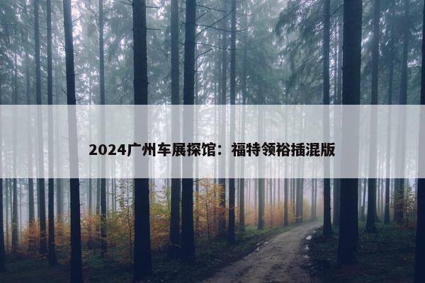 2024广州车展探馆：福特领裕插混版