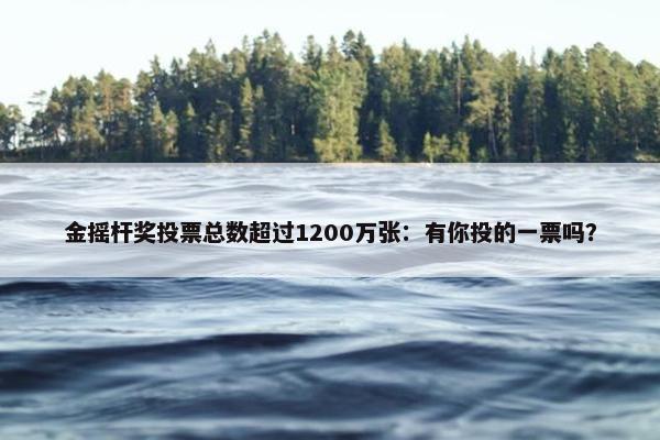 金摇杆奖投票总数超过1200万张：有你投的一票吗？