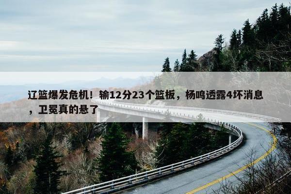 辽篮爆发危机！输12分23个篮板，杨鸣透露4坏消息，卫冕真的悬了