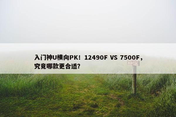 入门神U横向PK！12490F VS 7500F，究竟哪款更合适？