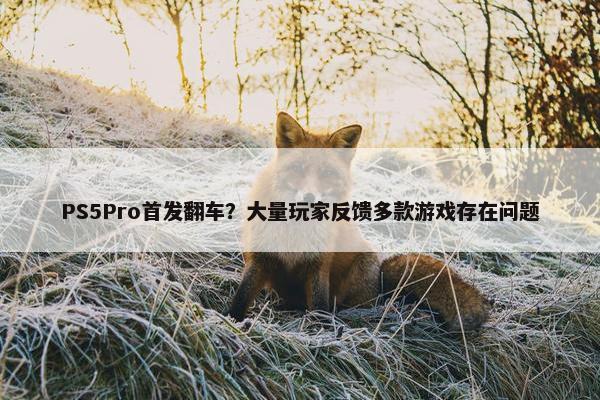 PS5Pro首发翻车？大量玩家反馈多款游戏存在问题