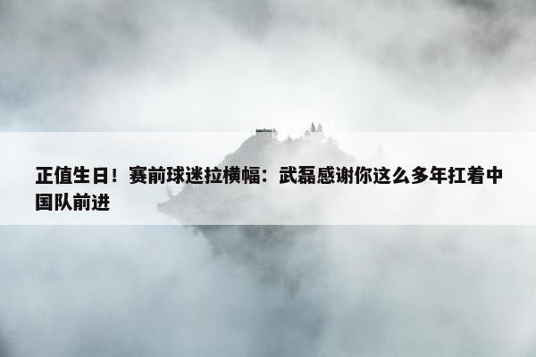 正值生日！赛前球迷拉横幅：武磊感谢你这么多年扛着中国队前进