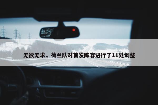 无欲无求，荷兰队对首发阵容进行了11处调整