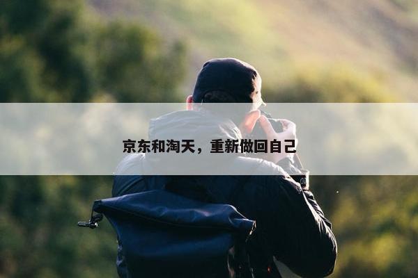 京东和淘天，重新做回自己