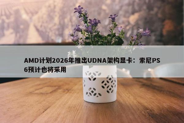 AMD计划2026年推出UDNA架构显卡：索尼PS6预计也将采用