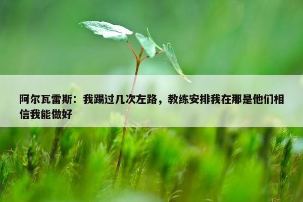 阿尔瓦雷斯：我踢过几次左路，教练安排我在那是他们相信我能做好