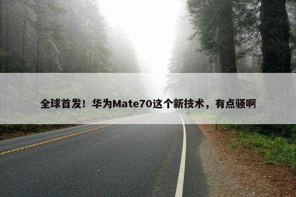 全球首发！华为Mate70这个新技术，有点骚啊