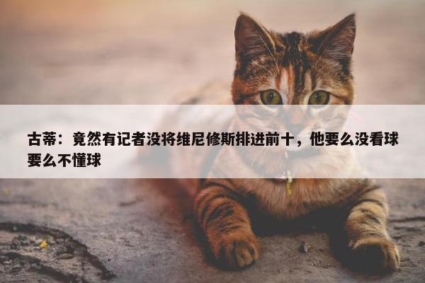 古蒂：竟然有记者没将维尼修斯排进前十，他要么没看球要么不懂球