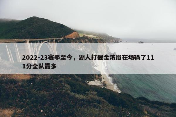 2022-23赛季至今，湖人打掘金浓眉在场输了111分全队最多