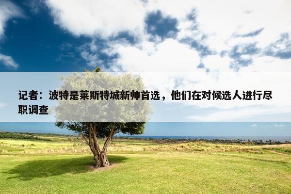 记者：波特是莱斯特城新帅首选，他们在对候选人进行尽职调查