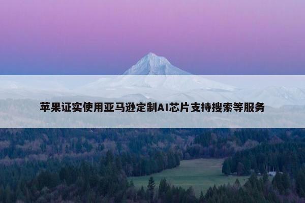 苹果证实使用亚马逊定制AI芯片支持搜索等服务