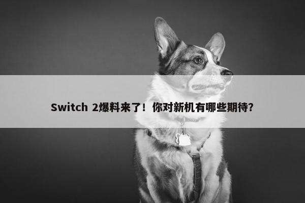 Switch 2爆料来了！你对新机有哪些期待？