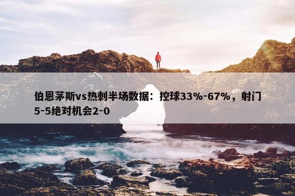 伯恩茅斯vs热刺半场数据：控球33%-67%，射门5-5绝对机会2-0