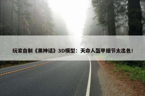 玩家自制《黑神话》3D模型：天命人盔甲细节太出色！