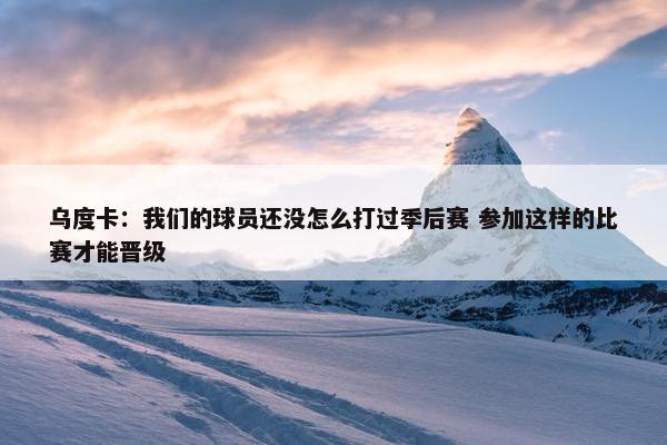 乌度卡：我们的球员还没怎么打过季后赛 参加这样的比赛才能晋级