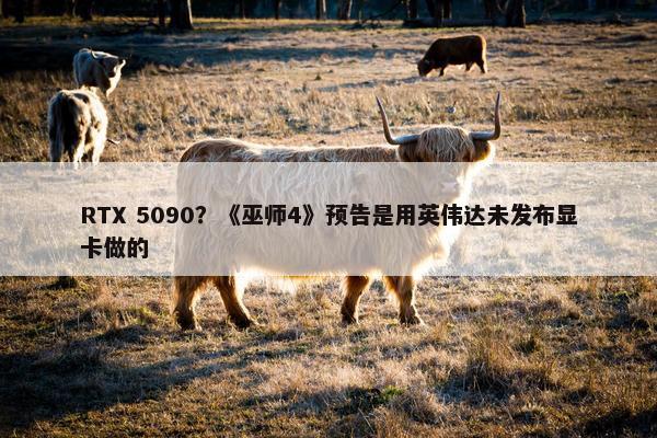 RTX 5090？《巫师4》预告是用英伟达未发布显卡做的