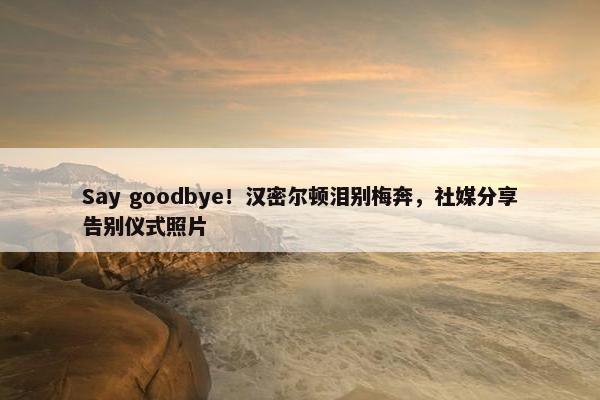 Say goodbye！汉密尔顿泪别梅奔，社媒分享告别仪式照片