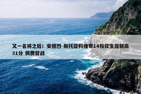 又一名将之后！安德烈-斯托亚科维奇14投砍生涯新高31分 佩贾督战