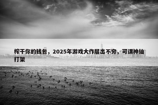 榨干你的钱包，2025年游戏大作层出不穷，可谓神仙打架