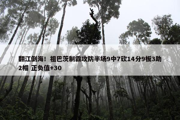 翻江倒海！祖巴茨制霸攻防半场9中7砍14分9板3助2帽 正负值+30