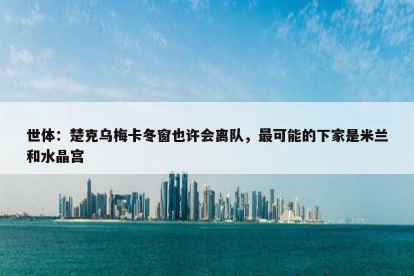 世体：楚克乌梅卡冬窗也许会离队，最可能的下家是米兰和水晶宫