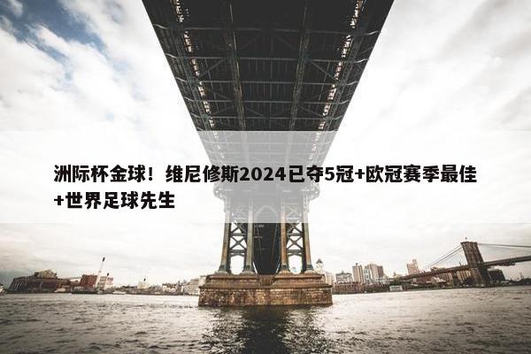 洲际杯金球！维尼修斯2024已夺5冠+欧冠赛季最佳+世界足球先生