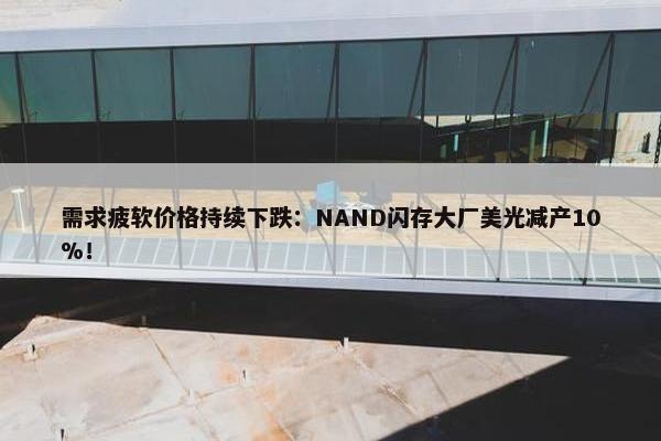 需求疲软价格持续下跌：NAND闪存大厂美光减产10%！