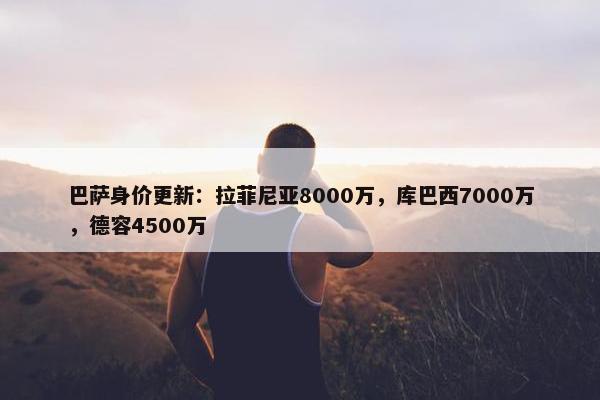 巴萨身价更新：拉菲尼亚8000万，库巴西7000万，德容4500万