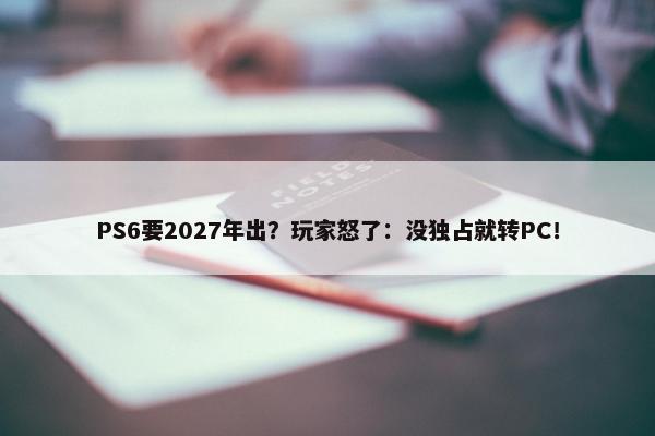 PS6要2027年出？玩家怒了：没独占就转PC！